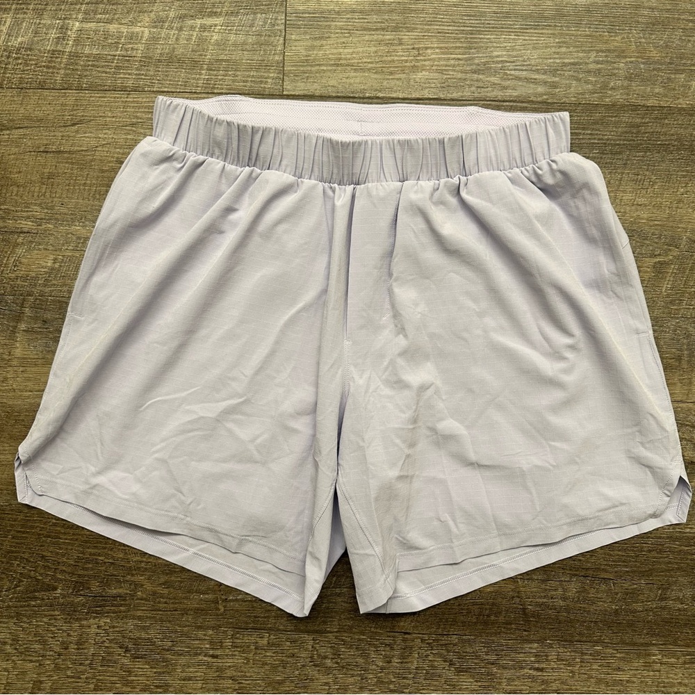 Men’s lululemon mile maker run crew rip stop lined 6” shorts serene blue small S